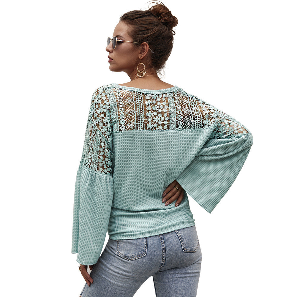 New Products For Autumn And Winter Women's Long-sleeved Sweater Pure Color